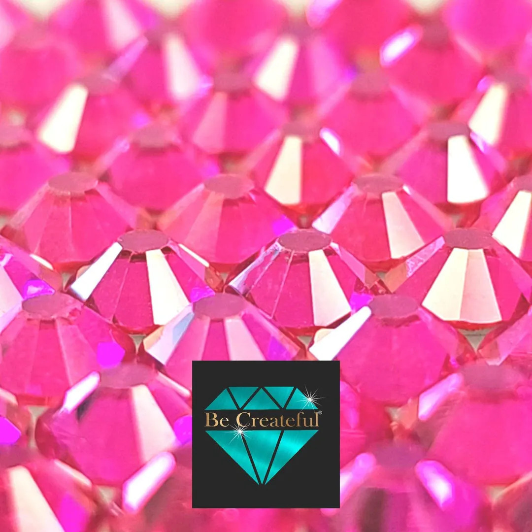 FLATBACK Hot Pink Rhinestones | Etsy (US)
