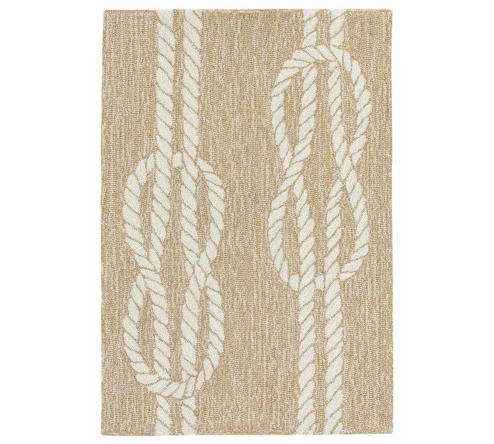 Nautical Rope Outdoor Rug | Pottery Barn (US)
