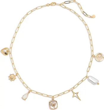 Panacea Faux Pearl Charm Necklace | Nordstrom | Nordstrom