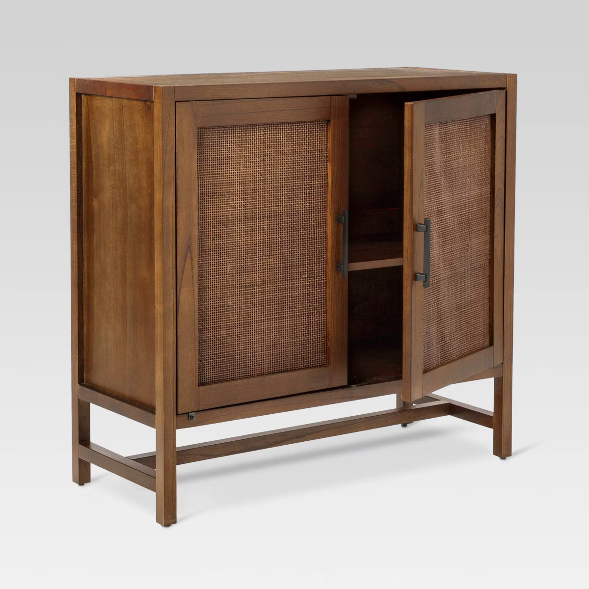 Warwick 2 Door Cabinet Brown - Threshold™: Transitional Style, Adjustable Shelves, Wood Veneer ... | Target