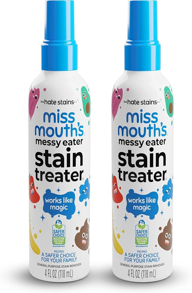 Miss Mouth's Messy Eater Stain Treater Spray - 4oz 2 Pack Stain Remover - Newborn & Baby Essentia... | Amazon (US)
