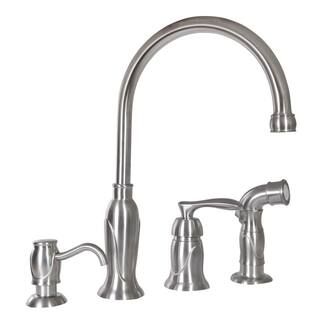 Design House Madison Single-Handle Standard Kitchen Faucet with Side Sprayer with Soap Dispenser ... | The Home Depot