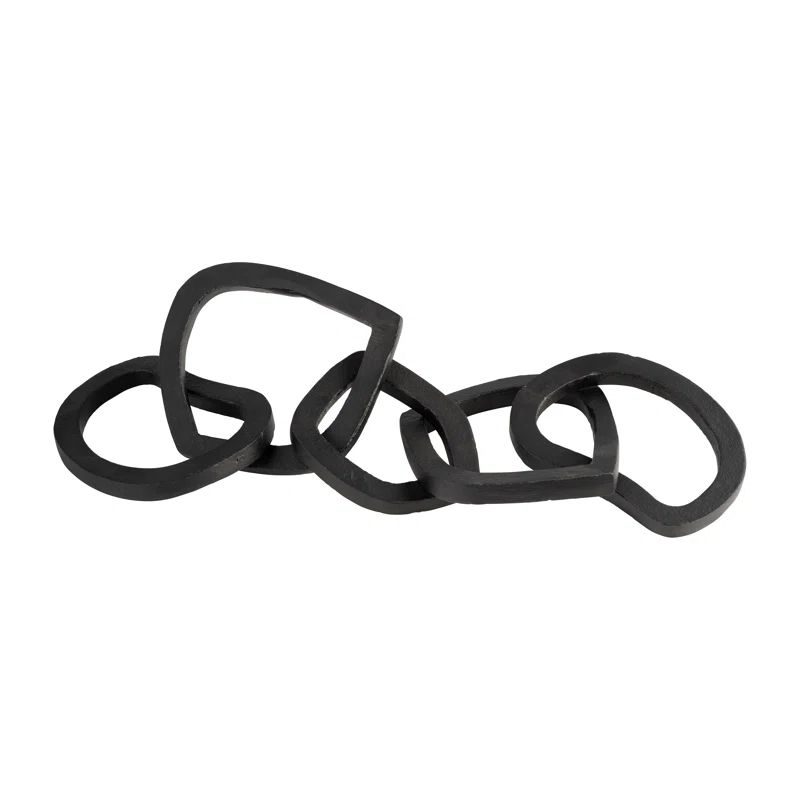 17" Metal Chain Decor in Black - Creative Aluminum Decorative Sculpture | Wayfair North America