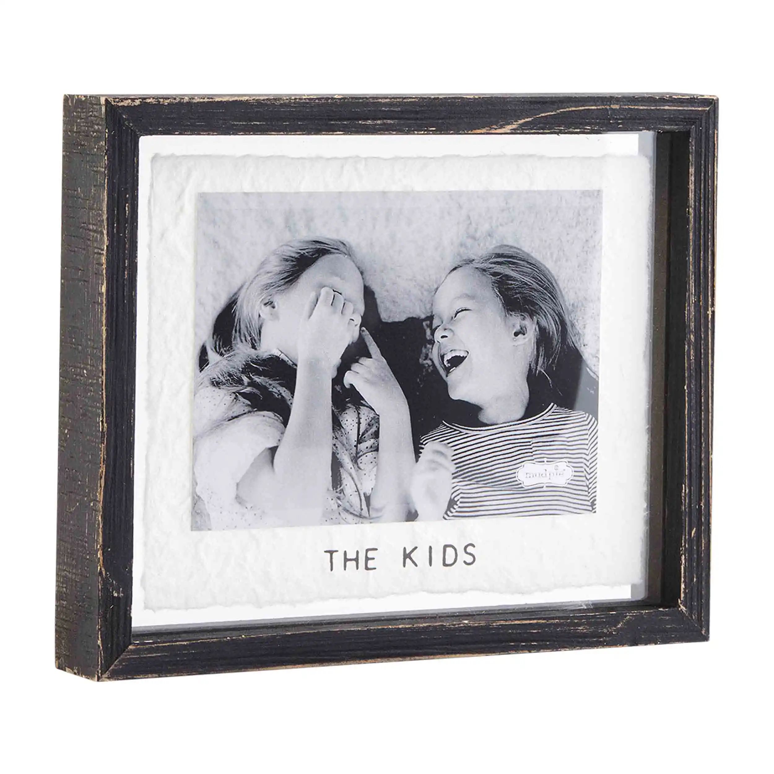 The Kids Black Wood Picture Frame | Mud Pie (US)