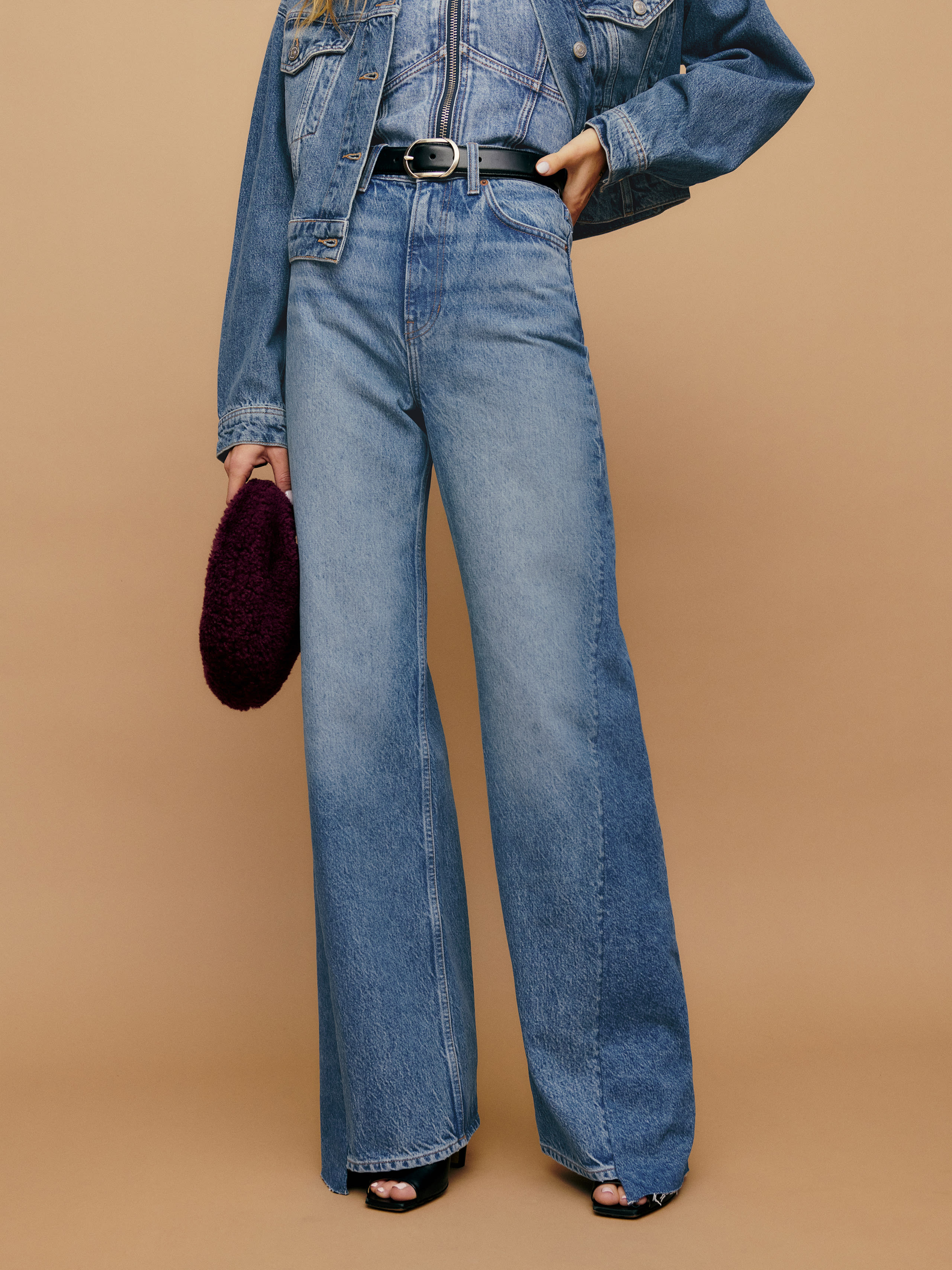 Cary High Rise Slouchy Wide Leg Jeans | Reformation (Global)