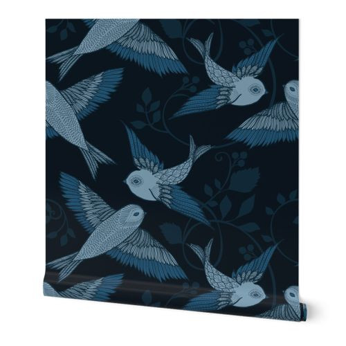 Blue Birds - *See Note* | Spoonflower