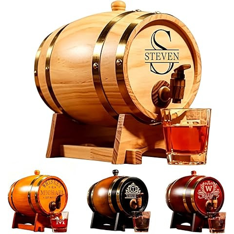 Personalized Custom Engraved American Premium Oak Aging Barrel for Whiskey, Beer, Wine, Bourbon, ... | Amazon (US)