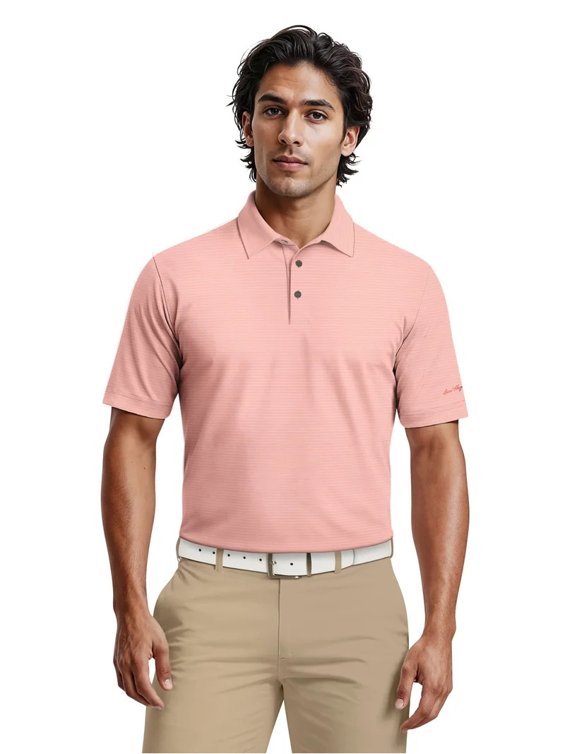 Ben Hogan Men's & Big Men's Performance Fine Line Printed Short Sleeve Polo Shirt, up to 5XL | Walmart (US)