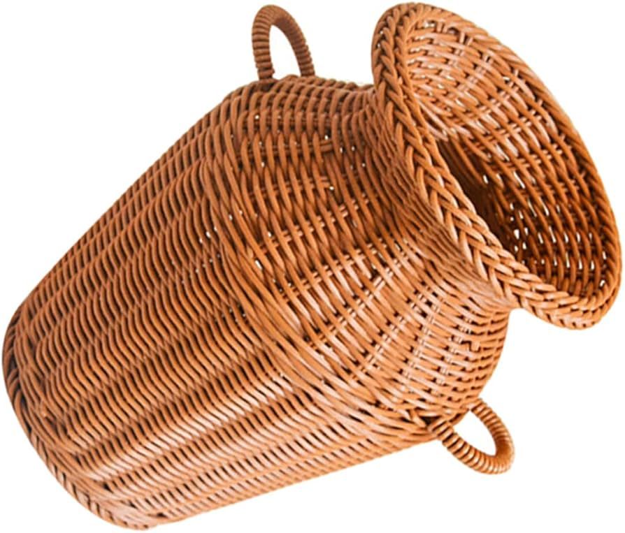 1pc Creative Handwoven Rattan Flower Basket for Flower Arrangements (Light Brown) - Rustic Decora... | Amazon (US)