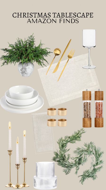 Amazon Christmas tablescape - neutral vibes!! 

Amazon home, amazon home decor, dining, holiday dining, holiday table scape, amazon Christmas decor 

#LTKparties #LTKHoliday