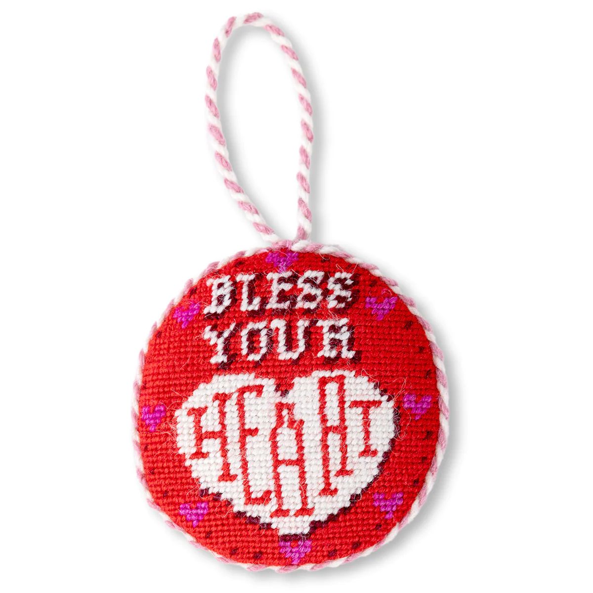 Furbish Studio - Bless Your Heart Needlepoint Ornament | Furbish Studio