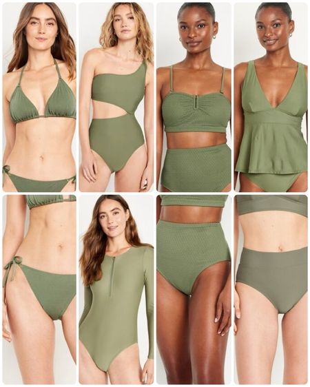 #softautumn green swimsuits from Old Navy! 

#LTKfindsunder50 #LTKswim