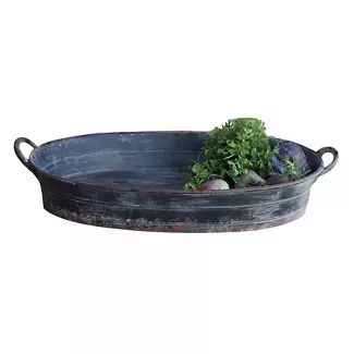 Oval Metal Tray - Black - 3R Studios | Target