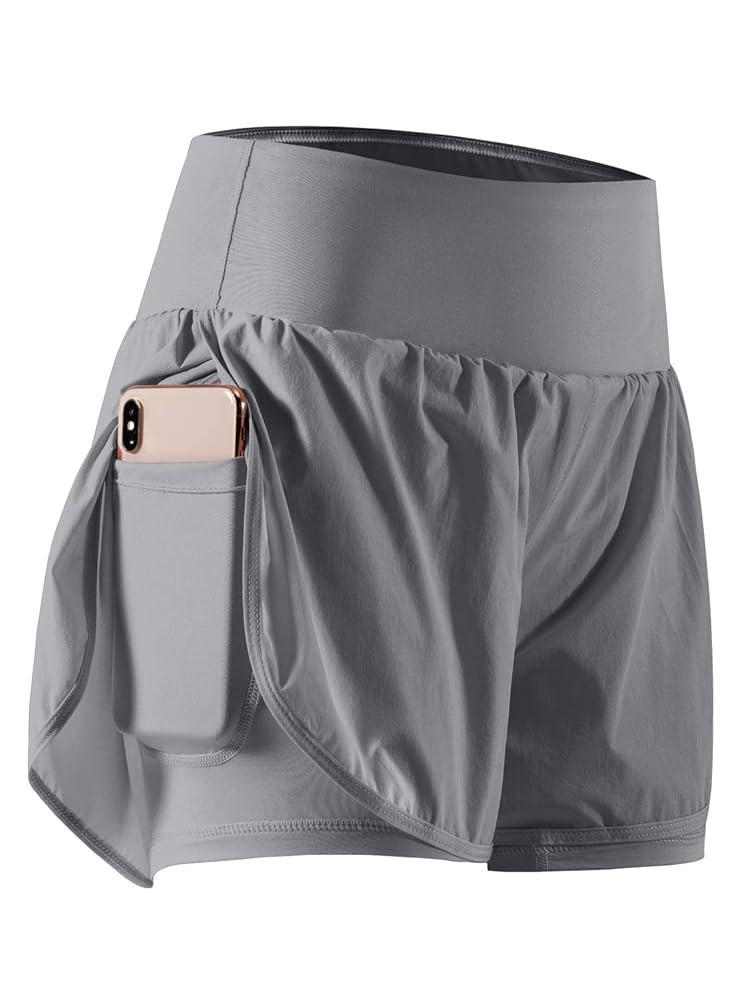 CADMUS 2 in 1 Women's Workout Shorts for Athletic Gym Running Shorts with Phone Pockets | Amazon (US)