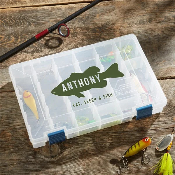 Fish Name Personalized Plano Tackle Fishing Box | Personalization Mall