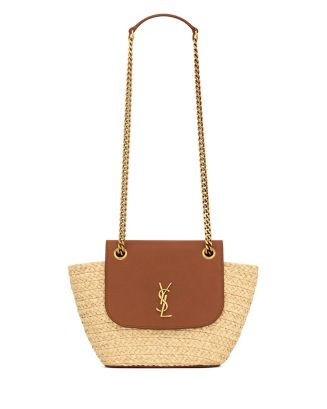 SAINT LAURENT Mini Panier Handbag in Raffia | Bloomingdale's Handbags | Bloomingdale's (AU)