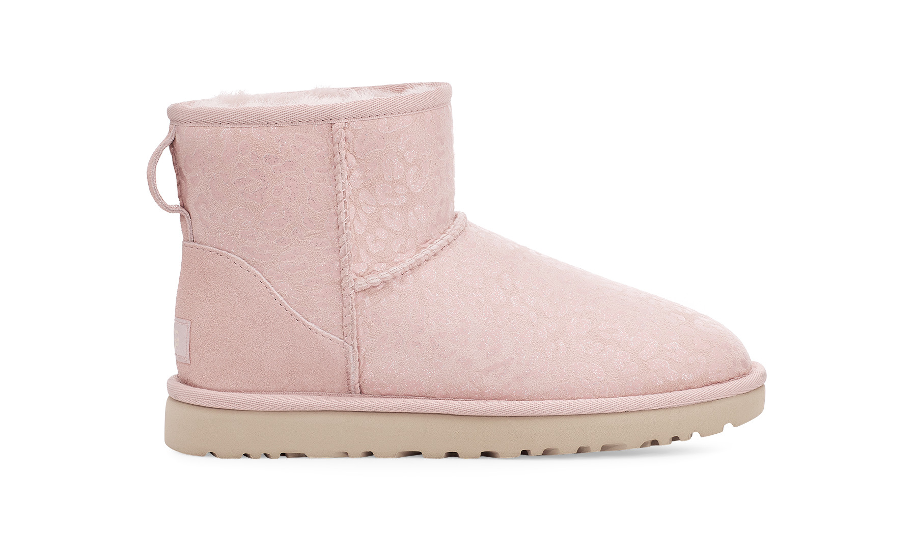 UGG Women's Classic Mini Snow Leopard Sheepskin Classic Boots in Pink, Size 6 | UGG (US)