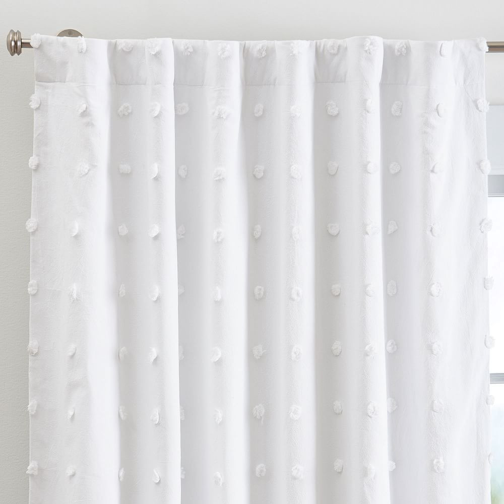 Tufted Dot Blackout Curtain | Pottery Barn Teen