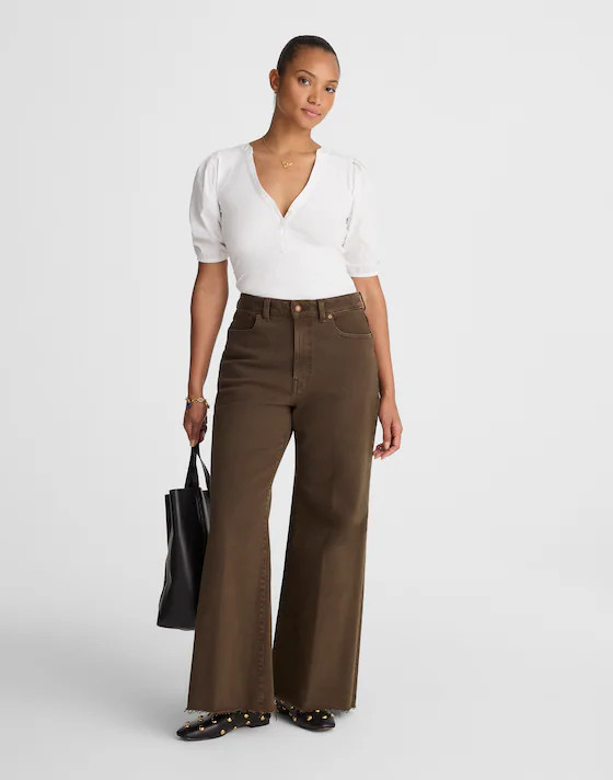 The Curvy Flared Wide-Leg Crop Jean | Madewell