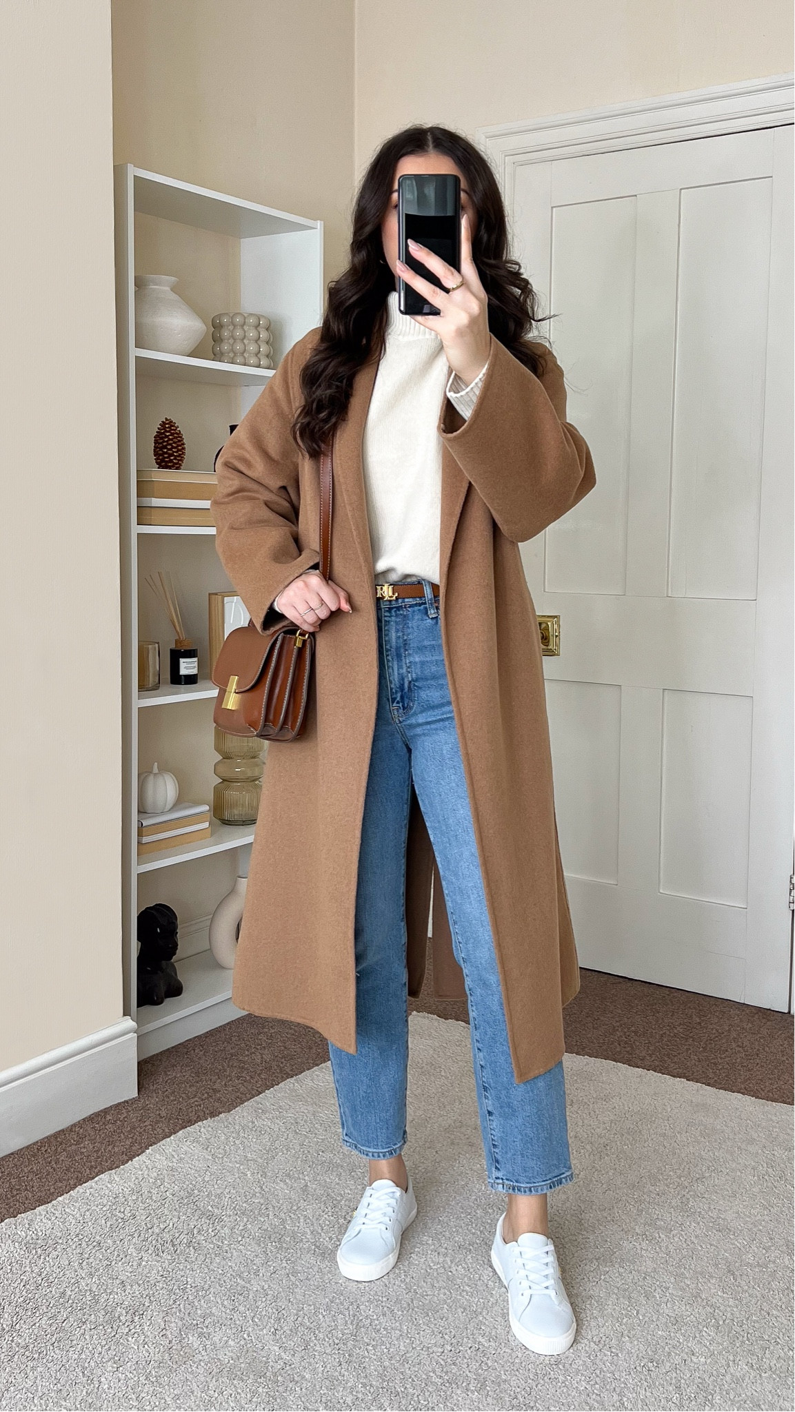 Early winter outfit. Jumper is H&M, size S. Coat is old from Mango, size S. Jeans are old from Mango. Trainers are Ralph Lauren. Bag is Mango,

#LTKwinter #LTKCyberWeek #LTKstyletip