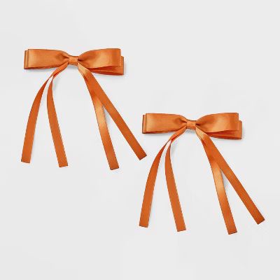 Small Satin Bow Hair Barrette Set 2pc - Wild Fable™ | Target