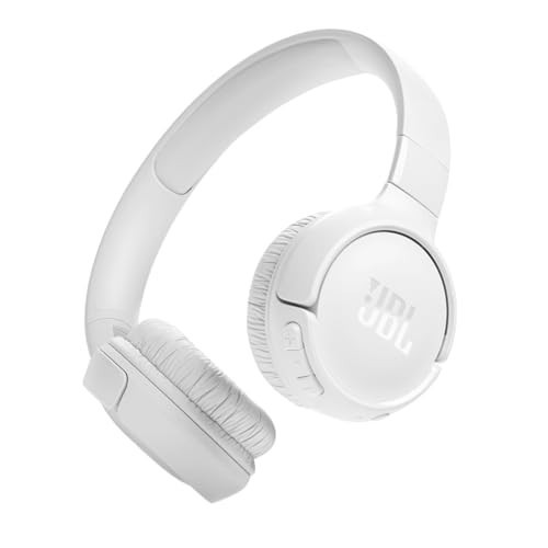 JBL Tune 520BT - Wireless On-Ear Headphones, Up to 57H Battery Life and Speed Charge, Lightweight, Comfortable and Foldable Design, Hands-Free Calls with Voice Aware (White) | Amazon (US)