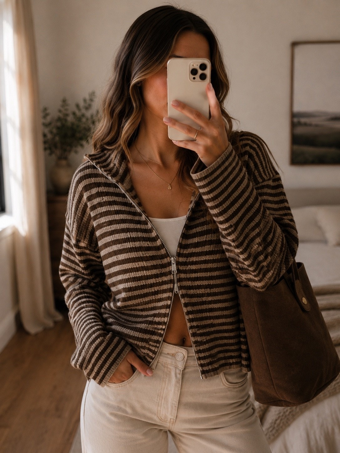 Fall uniform loading 🤎🍂 This striped zip-up is giving cozy without trying too hard. Paired it with cream denim + all the warm brown accessories for an easy everyday fall look. #FallOutfit #AmazonFashion #FallStyle #NeutralStyle #LTKFall #CasualFallOutfit

#LTKSaleAlert #LTKHome #LTKSeasonal