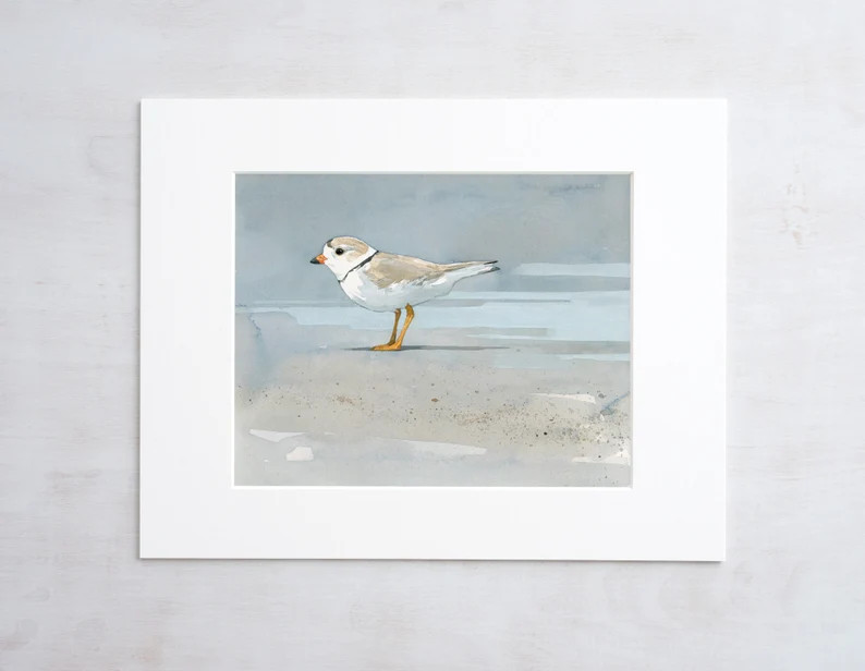 Piping Plover Beach Art Print Coastal Decor Seashore Wall Art | Etsy | Etsy (US)