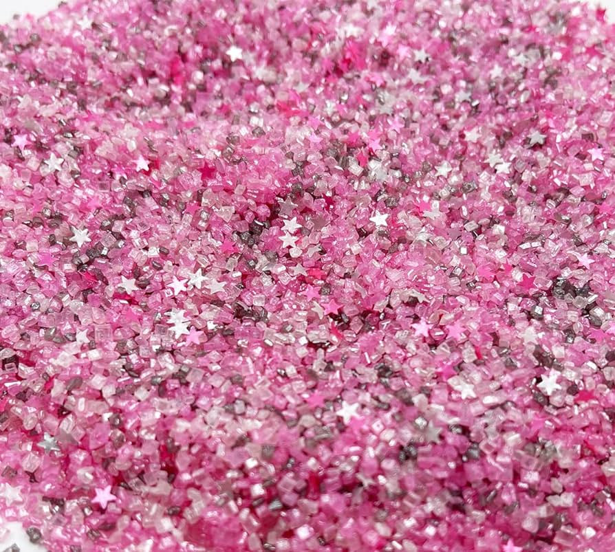 Edible Glitter stars Sprinkles Sugar Sparkly Sugar Crystals White Blue Gold Multi-Colored Blend, ... | Amazon (US)
