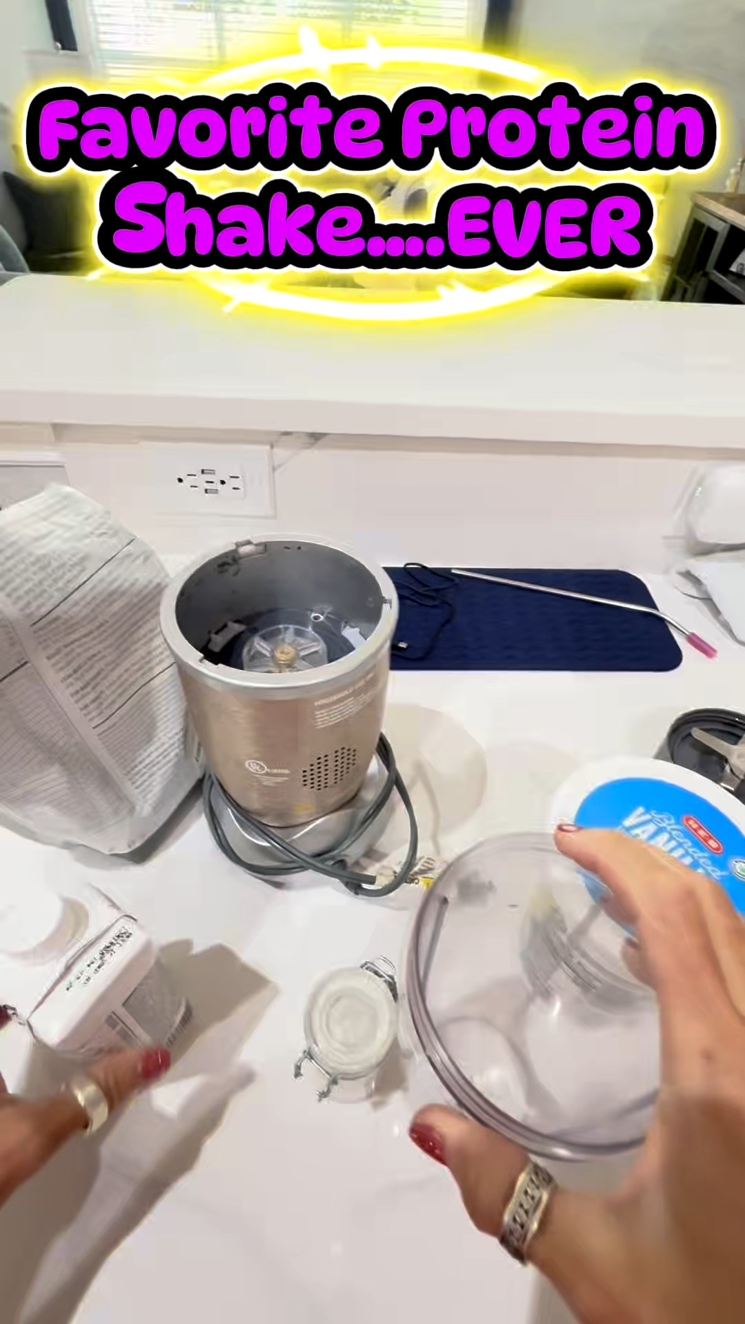 Whipped up a protein shake that’s actually delicious — who knew healthy could taste this good? 🍓🥤 ✨

#ProteinShake #HealthyTreat #SmoothieTime #VanillaProtein #FruitAndProtein #HealthyAndYummy #BlenderLove #FuelYourBody #PostWorkoutFuel #HealthyLifestyle #SmoothieGoals #CleanEating #FitFuel #ProteinPacked #NutritionMadeEasy #DailyFuel #BlendedGoodness 