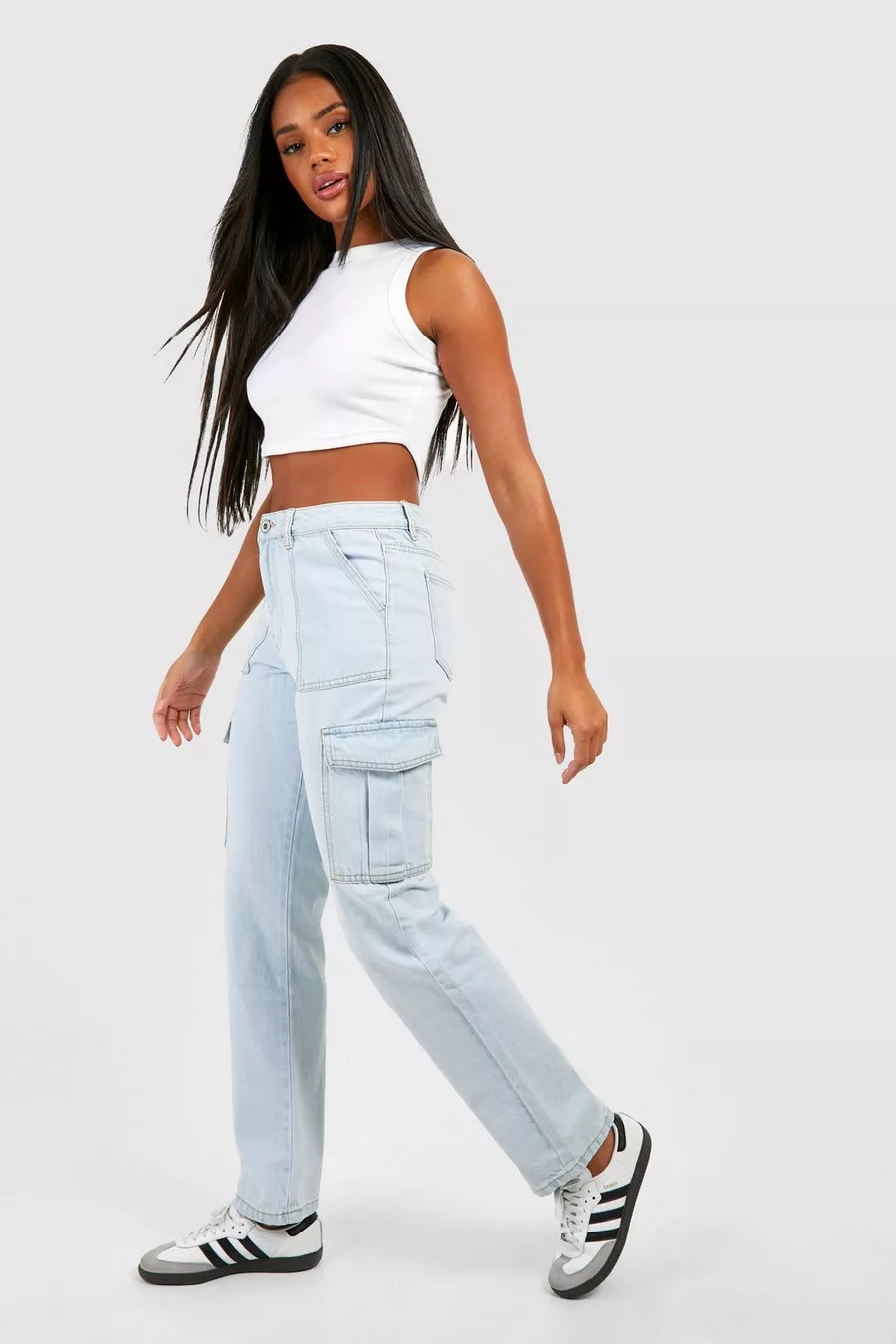 Basics Cargo Pocket Jeans | boohoo (US & Canada)