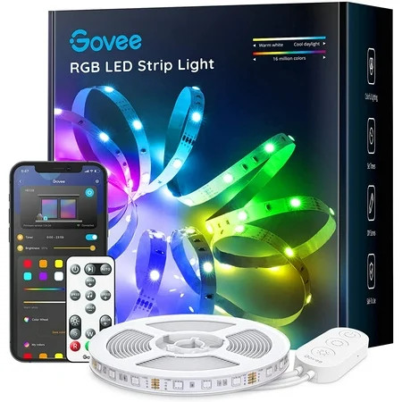 Govee 16.4ft Color Changing LED Strip Lights Bluetooth LED Lights with App Control Remote Control Bo | Walmart (US)