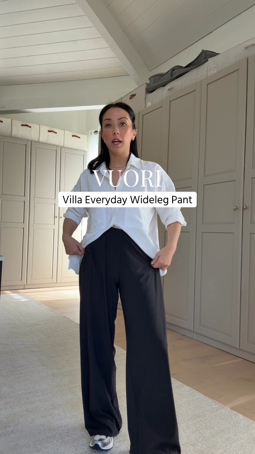 New Everday Wideleg pants from Vuori. Material is wrinkle resistant and incredibly light  Perfect for travel and warmer weather.

Villa everyday wideleg short small
White button up small

#LTKPetite
