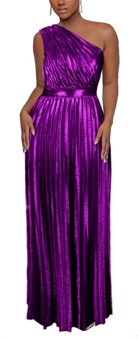 AOMEI Women's Elegant Dress | Luxury Metallic | Amazon (US)