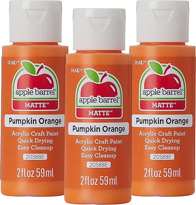 Apple Barrel Acrylic Paint, Pumpkin Orange (Pack of 3) 2 oz, 20588EA- (Pack of 3) | Amazon (US)