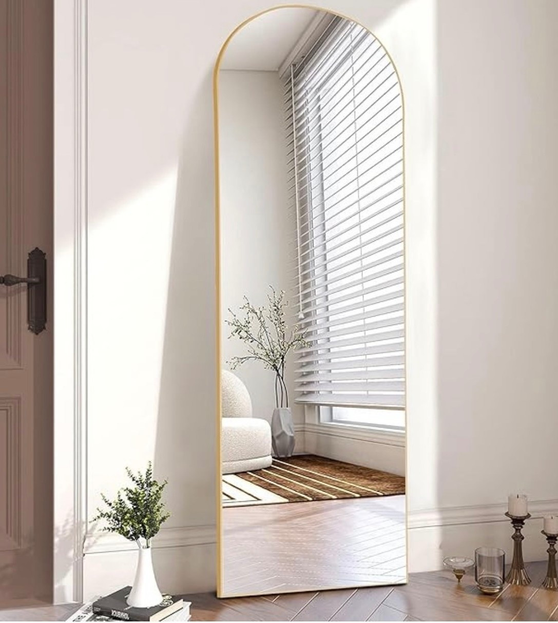 A chic arched full-length mirror that instantly elevates a bedroom or apartment. Minimal, neutral, and looks way more expensive than it is 🤍#amazonhome #apartmentdecor #minimalhome #neutraldecor

#LTKHome #LTKFindsUnder50