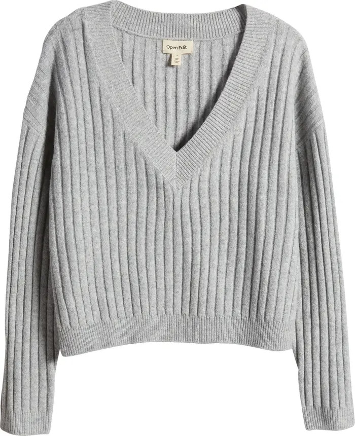 V-Neck Rib Sweater | Nordstrom