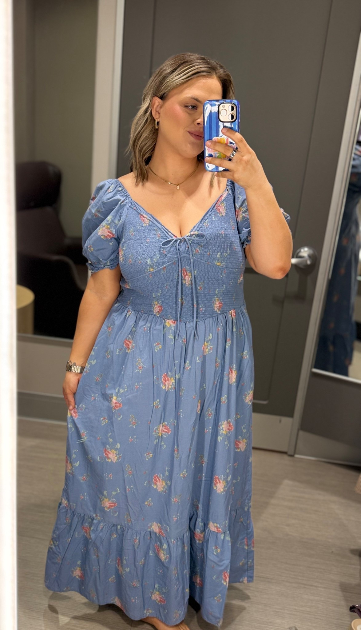The sweetest floral maxi 🌸💙 I love the smocked detail + puff sleeves — it’s so flattering and comfortable at the same time. Perfect for spring events, church, or family photos. #LTKStyle #LTKFinds #FloralDress #SpringDress #MomStyle #MaxiDress #FeminineStyle #ChurchOutfit #AffordableFashion #LTKUnder100

#LTKmomlife #LTKU #LTKMidsize