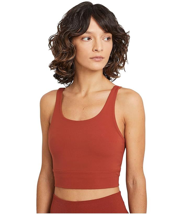 Nike The Yoga Luxe Crop Tank (Rugged Orange/Light Sienna) Women's Clothing | Zappos