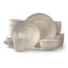 Elama Market Finds 16-Piece Contemporary White Stoneware Dinnerware Set (Service for 4) 985112052M | The Home Depot