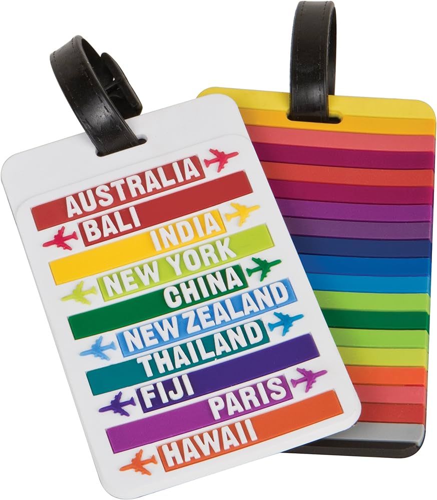 Travelon Set Of 2 Luggage Tags Hot Spots Assorted, Assorted, One Size | Amazon (US)