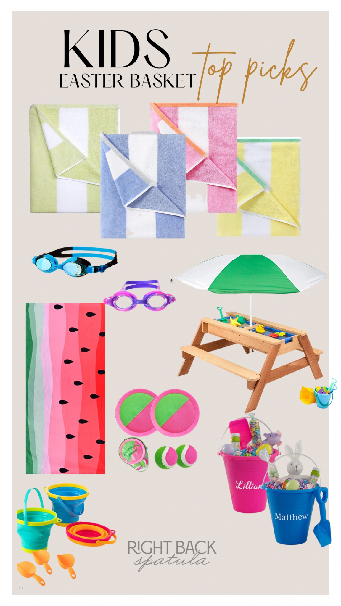 Kids Easter basket ideas! Beach towels, swim goggles, beach games, activity table!

#LTKSeasonal #LTKswim #LTKkids