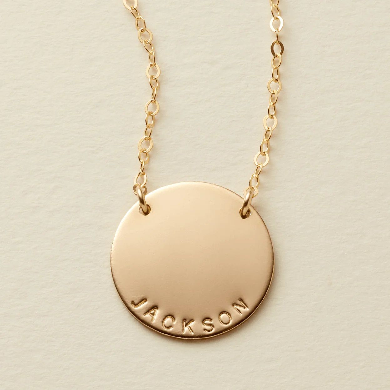 Made By Mary Zola Disc Necklace | Handmade & Handstamped w/ Love | Made by Mary (US)