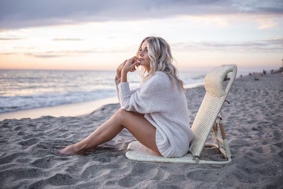Folding Rattan Beach Chair | Etsy (US)