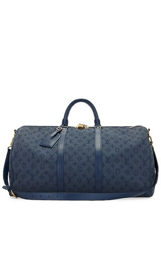 Louis Vuitton Monogram Keepall Bandouliere 50 Weekend Bag in Blue | Revolve Clothing (Global)