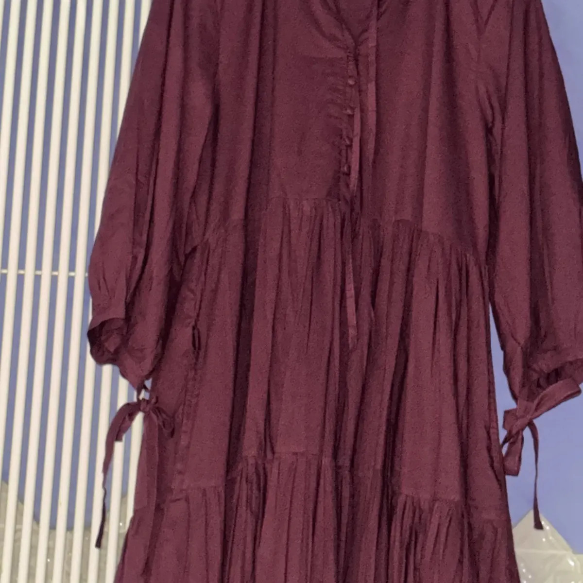 Organic Cotton Midi Dress, White Tiered and Layered Dress, Boho Tunic With Pockets, Comfortable L... | Etsy (US)