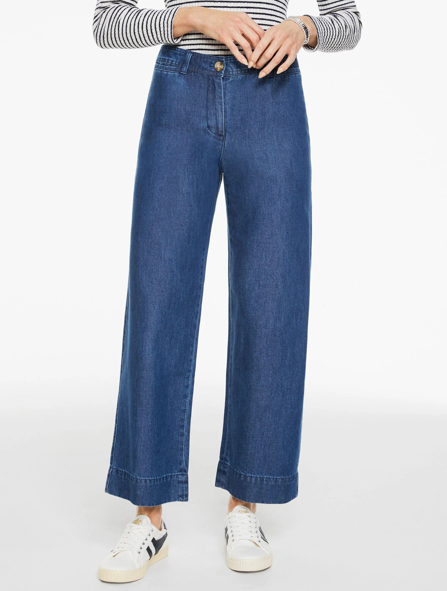 Wide Ankle Pants - Refined Denim | Talbots