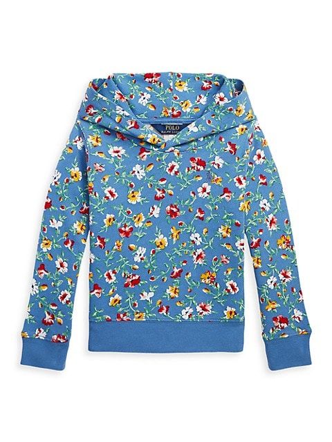 Little Girl's & Girl's Floral Spa Terry Hoodie | Saks Fifth Avenue