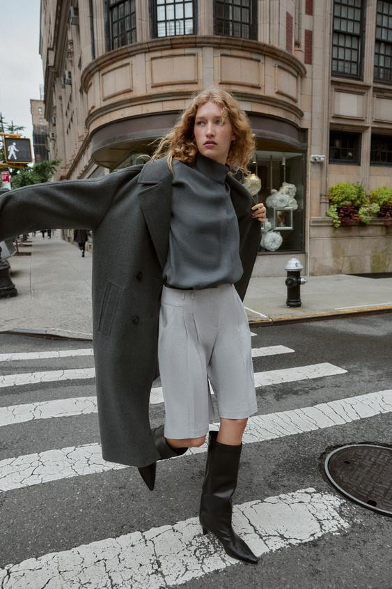 LONG BERMUDA SHORTS WITH PLEATS | Zara UK