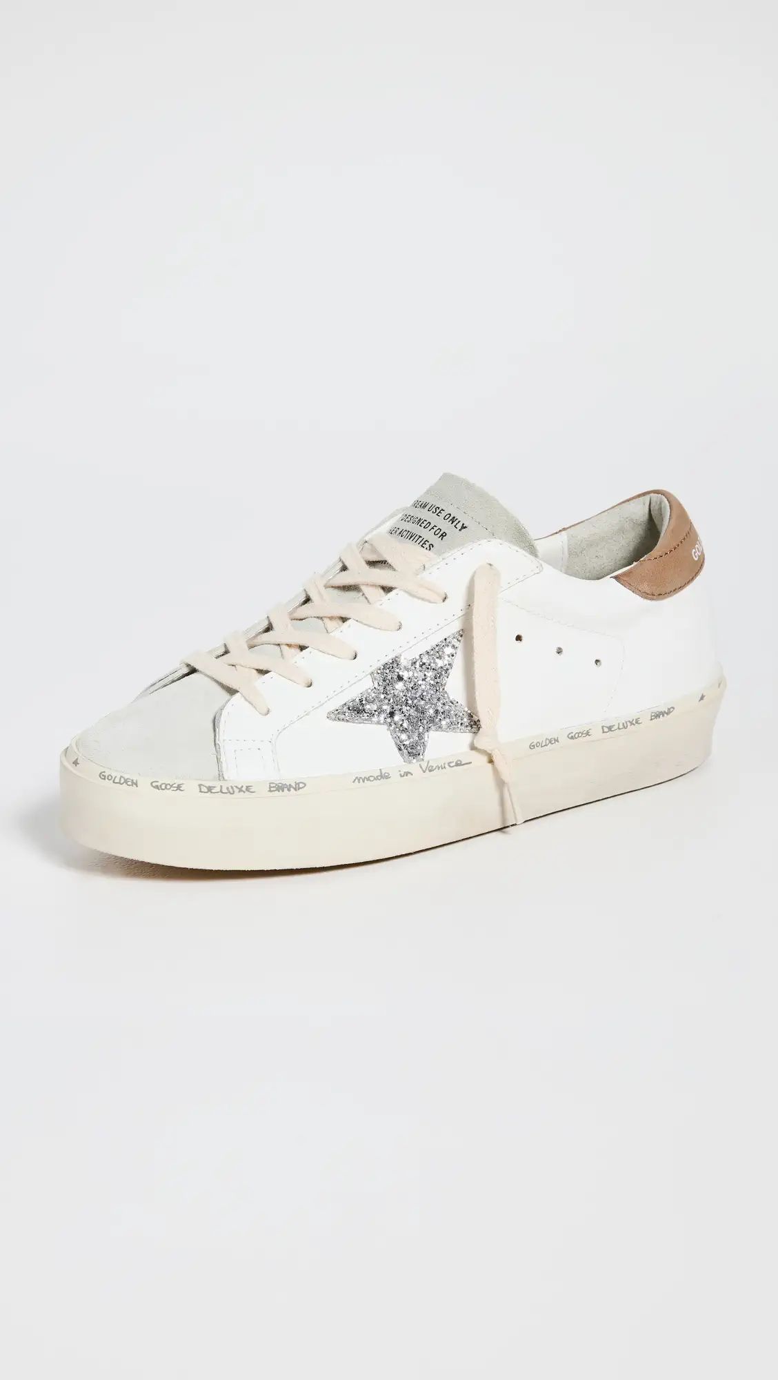 Golden Goose Hi Star Leather Upper Suede Toe Glitter Sneakers | Shopbop | Shopbop
